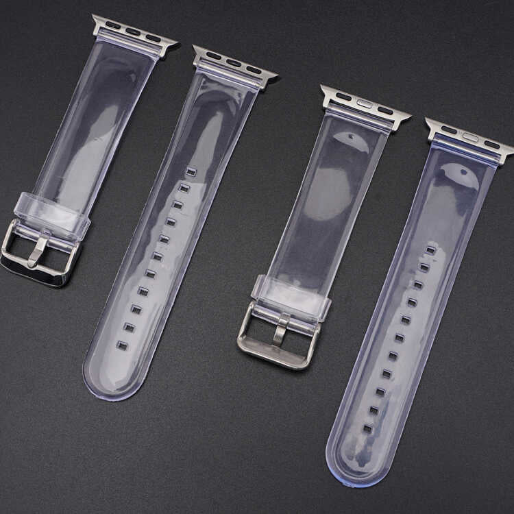 Apple Watch 7 41mm KRD-13 Şeffaf Silikon Kordon