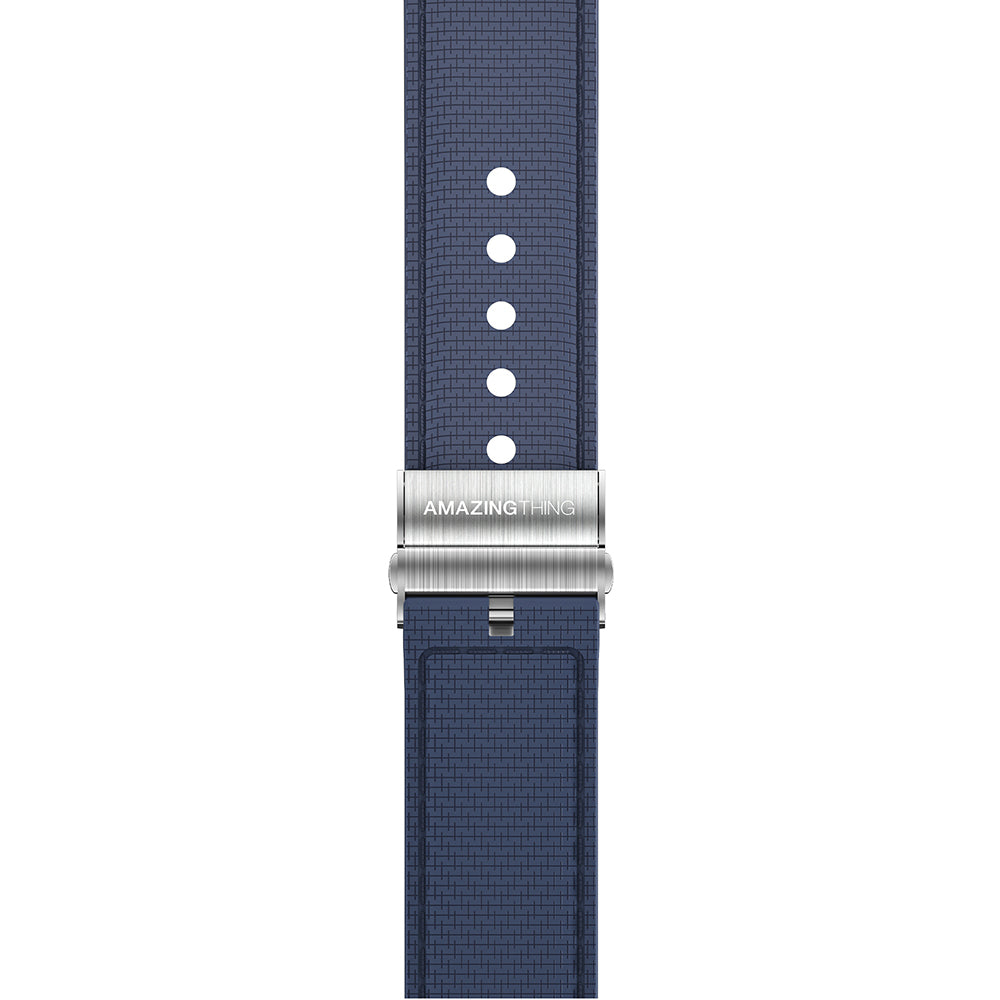 Apple Watch 7 45mm Amazingthing Titan Swift Deri Dokulu Silikon Kordon