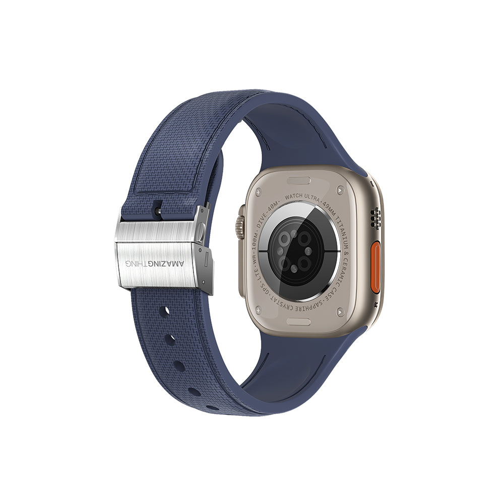 Apple Watch Ultra 49mm Amazingthing Titan Swift Deri Dokulu Silikon Kordon