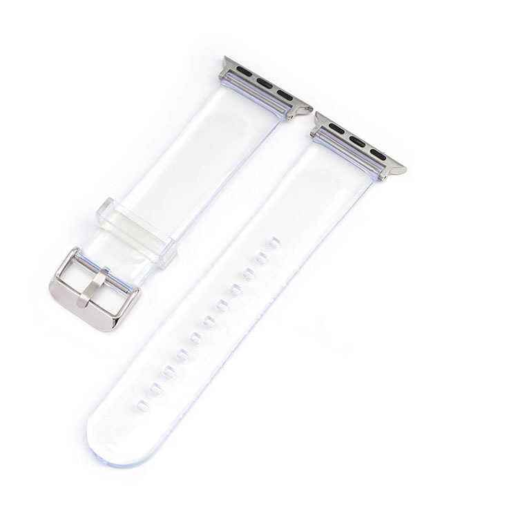 Apple Watch Ultra 49mm Kordon KRD-13 Şeffaf Silikon Strap Kayış