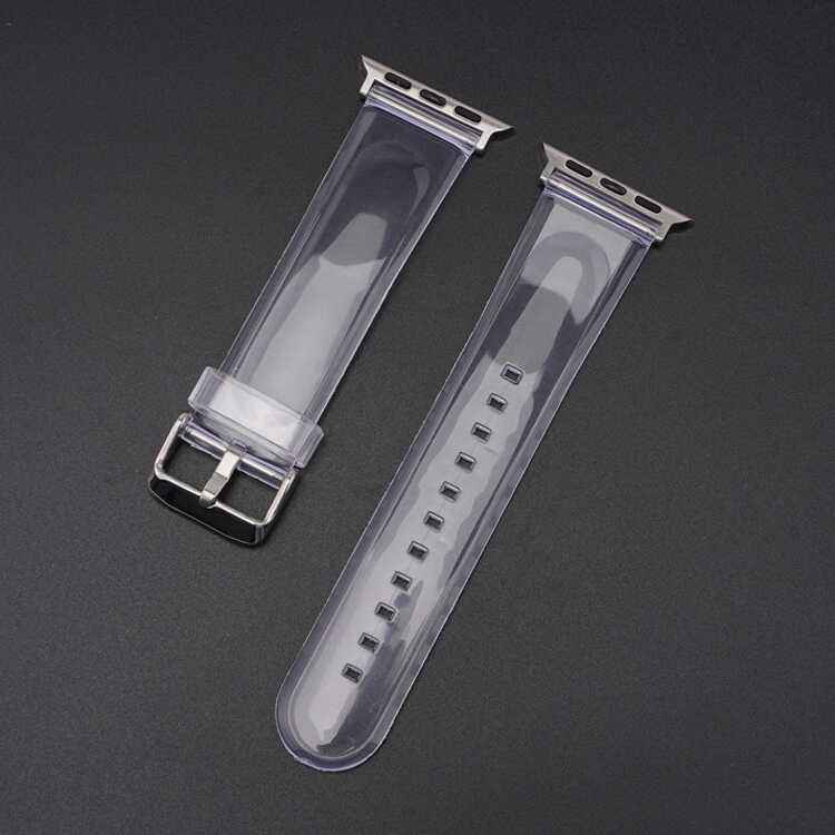 Apple Watch Ultra 49mm Kordon KRD-13 Şeffaf Silikon Strap Kayış