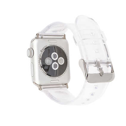Apple Watch Ultra 49mm Kordon KRD-13 Şeffaf Silikon Strap Kayış