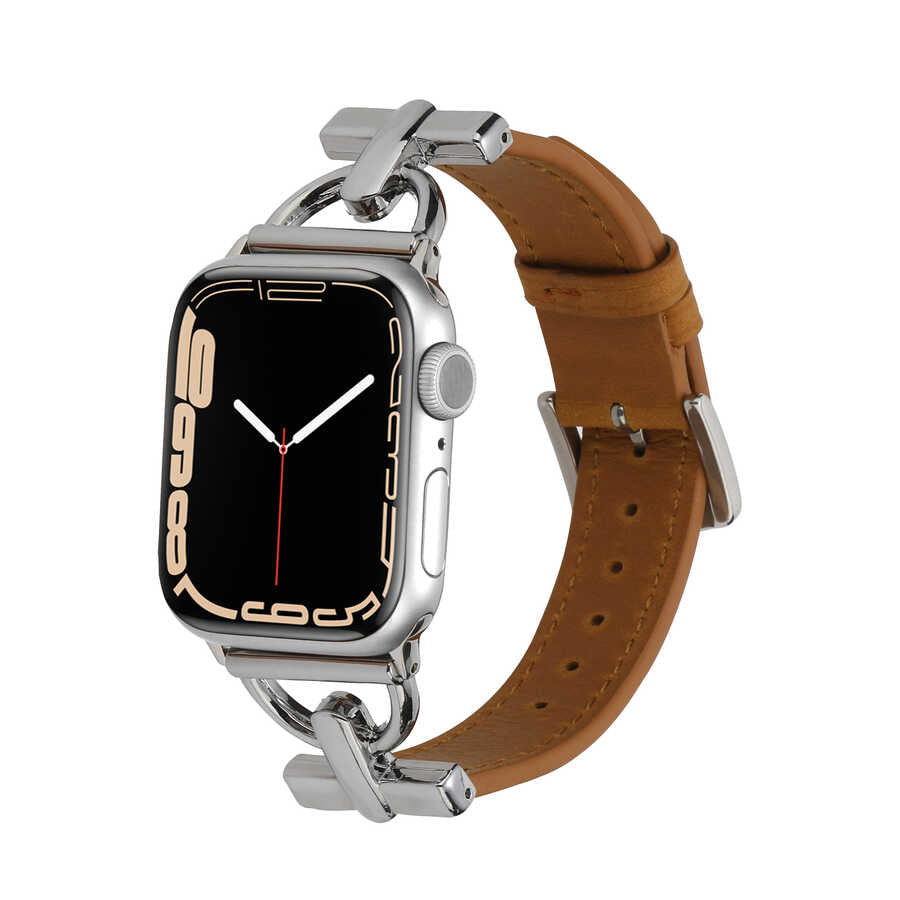 Apple Watch Ultra 49mm Kordon KRD-53 Deri Strap Kayış