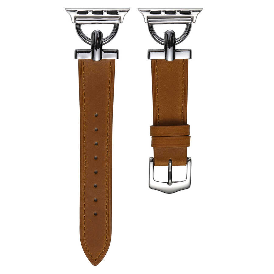 Apple Watch Ultra 49mm Kordon KRD-53 Deri Strap Kayış