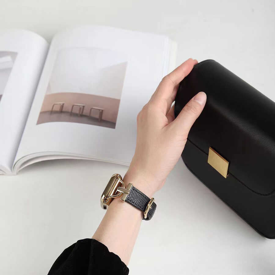 Apple Watch Ultra 49mm Kordon KRD-53 Deri Strap Kayış