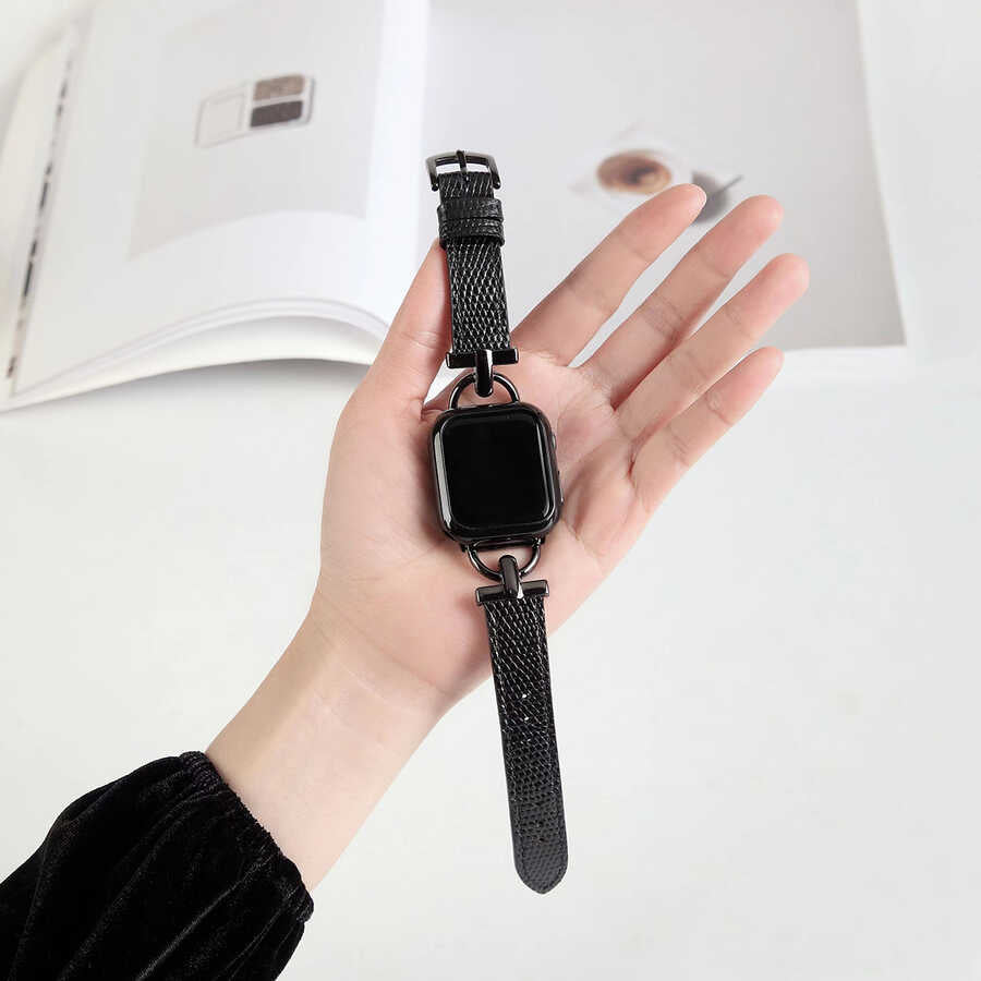 Apple Watch Ultra 49mm Kordon KRD-53 Deri Strap Kayış