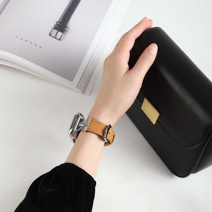 Apple Watch Ultra 49mm Kordon KRD-53 Deri Strap Kayış