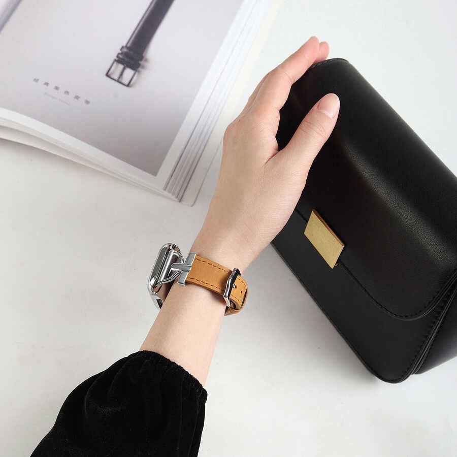 Apple Watch Ultra 49mm Kordon KRD-53 Deri Strap Kayış