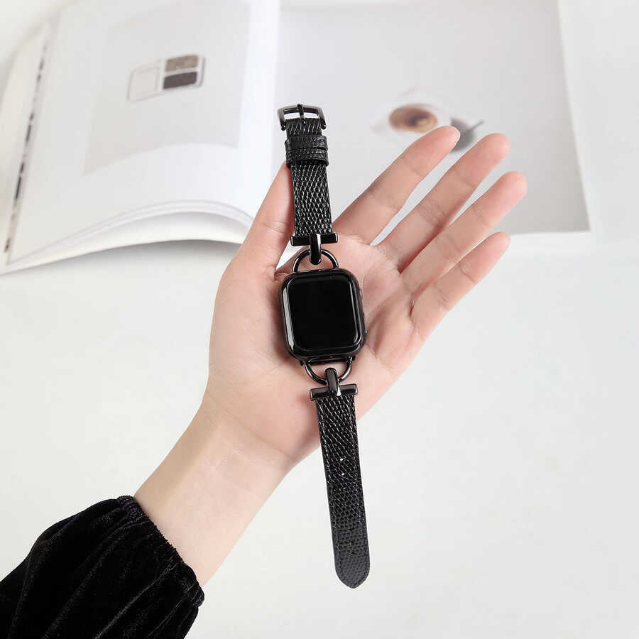 Apple Watch Ultra 49mm Kordon KRD-53 Deri Strap Kayış