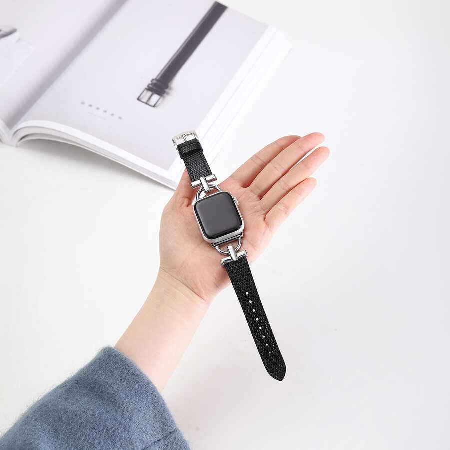 Apple Watch Ultra 49mm Kordon KRD-53 Deri Strap Kayış