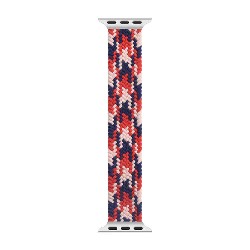 Apple Watch Ultra 49mm Kordon Wiwu Braided Solo Loop Contrast Color Large Strap Kayış