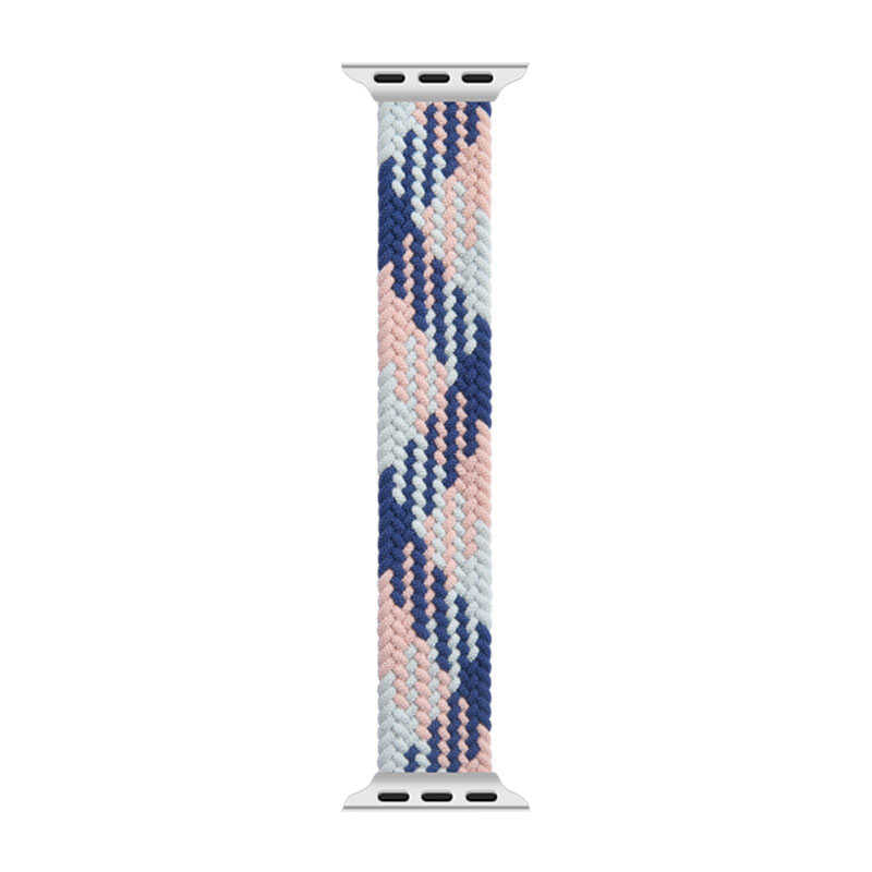 Apple Watch Ultra 49mm Kordon Wiwu Braided Solo Loop Contrast Color Medium Strap Kayış