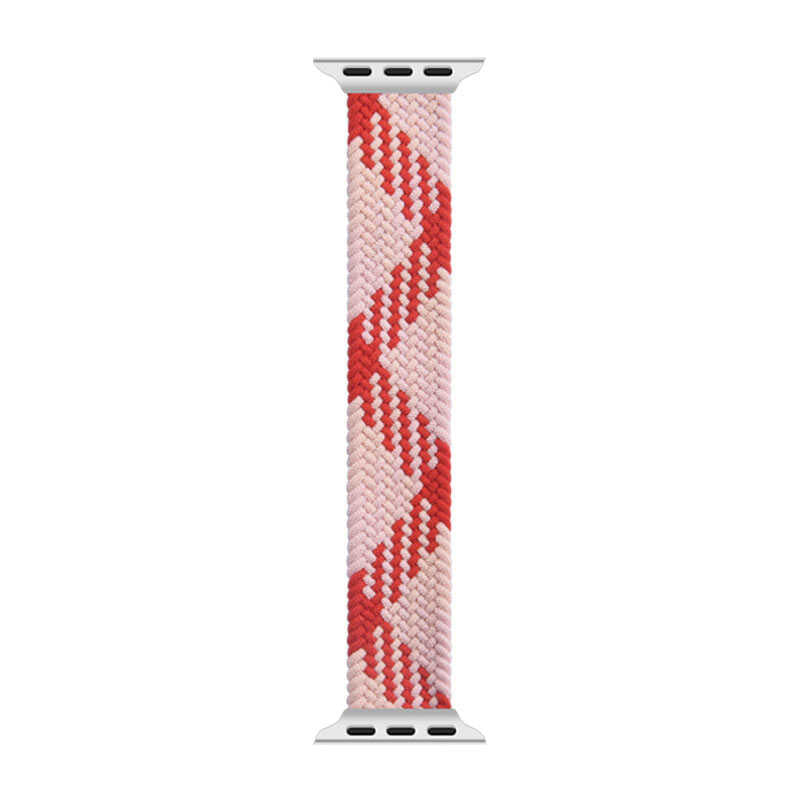 Apple Watch Ultra 49mm Kordon Wiwu Braided Solo Loop Contrast Color Medium Strap Kayış