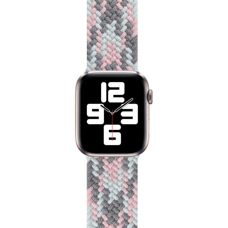 Apple Watch Ultra 49mm Kordon Wiwu Braided Solo Loop Contrast Color Medium Strap Kayış