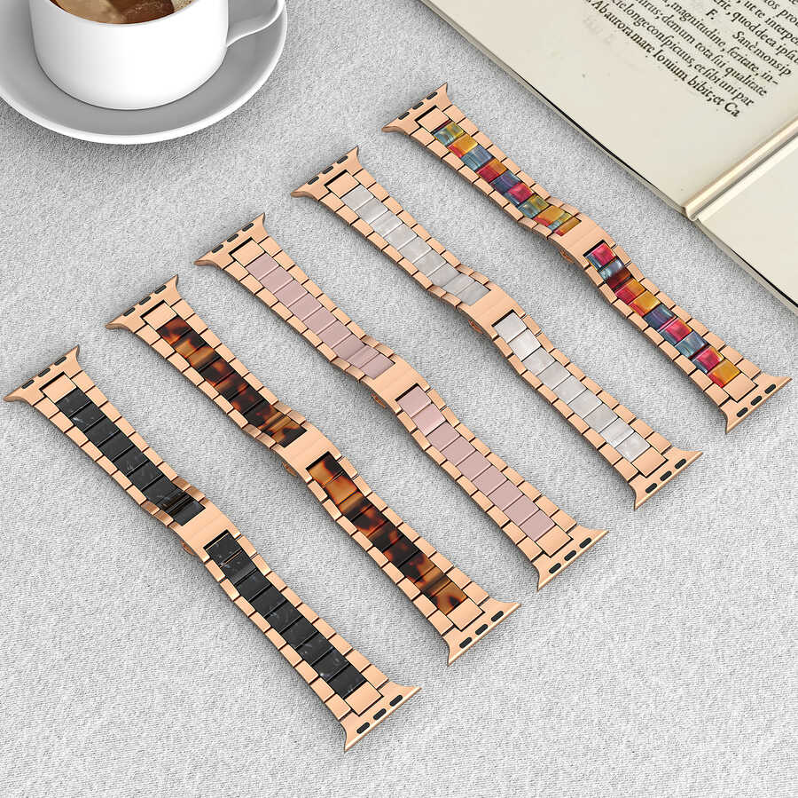 Apple Watch Ultra 49mm Kordon Wiwu Resin Steel Belt Metal Strap Kayış
