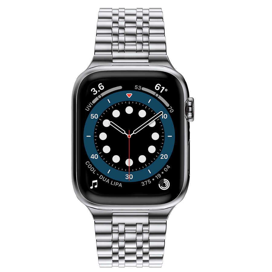 Apple Watch Ultra 49mm Kordon Wiwu Seven Beads Steel Belt Metal Strap Kayış