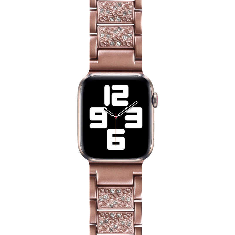 Apple Watch Ultra 49mm Kordon Wiwu Three Beads Set Auger Metal Strap Kayış