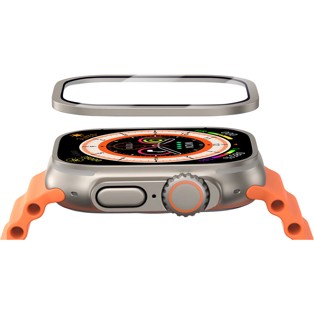 Apple Watch Ultra 49mm Mohseven iWatch Serisi Safir Akıllı Saat Temperli Cam Ekran Koruyucu