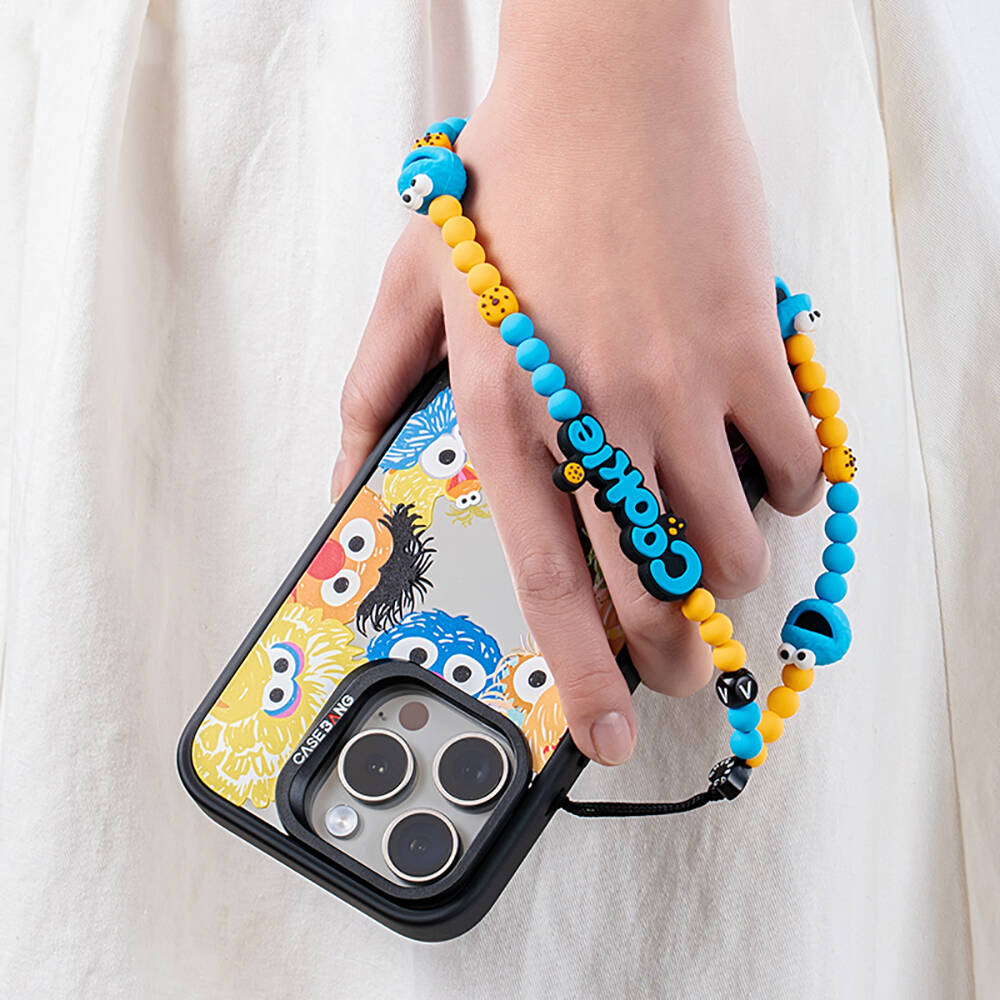 Casebang Cookie ve Elmo Sesame Street Telefon Bilek Askı İpi