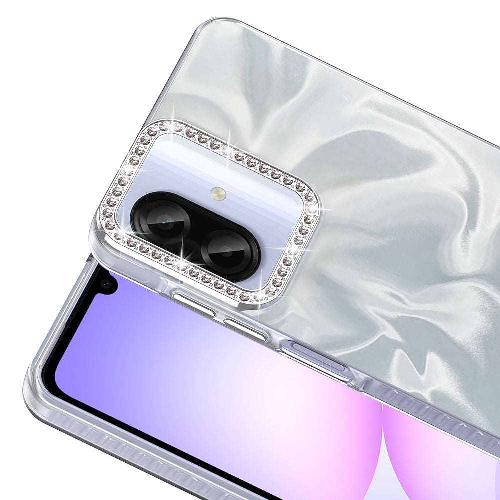 Galaxy A07 Kılıf Airbagli Parlak Taş Detay Tasarımlı Zore Esila Kapak