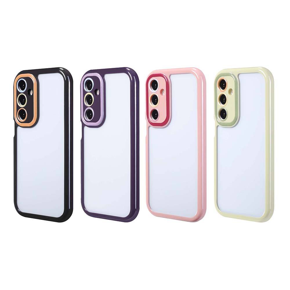 Galaxy A25 Kılıf Kamera Korumalı Renkli Kenar ve Çerçeve Tasarımlı Zore Vitamin Kapak