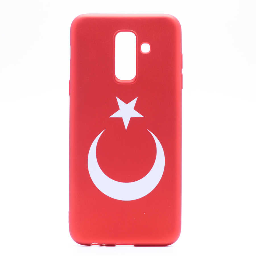 Galaxy A6 Plus 2018 Kılıf Zore Bayrak Silikon