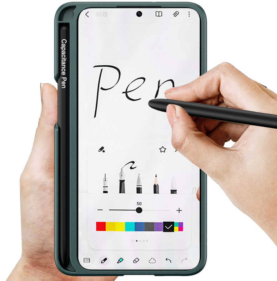Galaxy S22 Plus Kılıf Zore Kalemli Kıpta Kapak