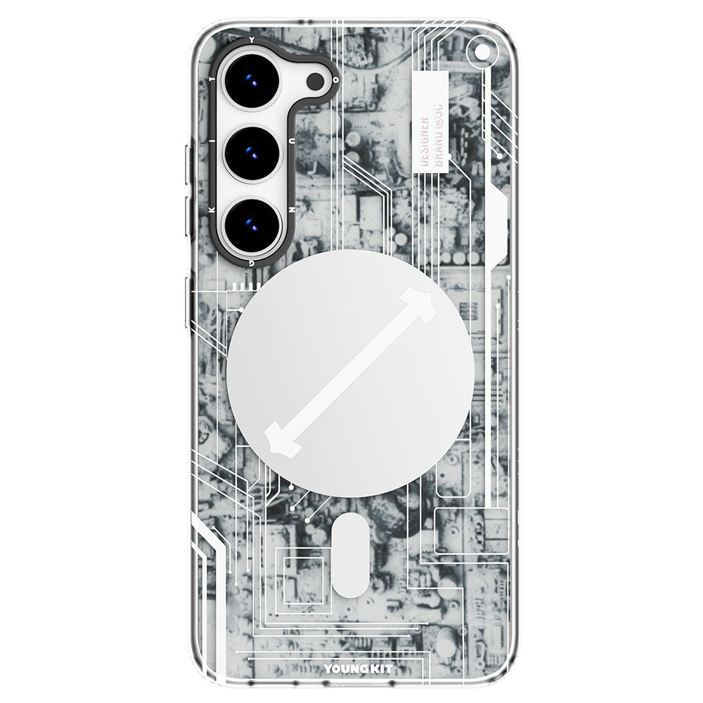 Galaxy S23 Kılıf M-safe Şarj Özellikli YoungKit Technology Serisi Kapak