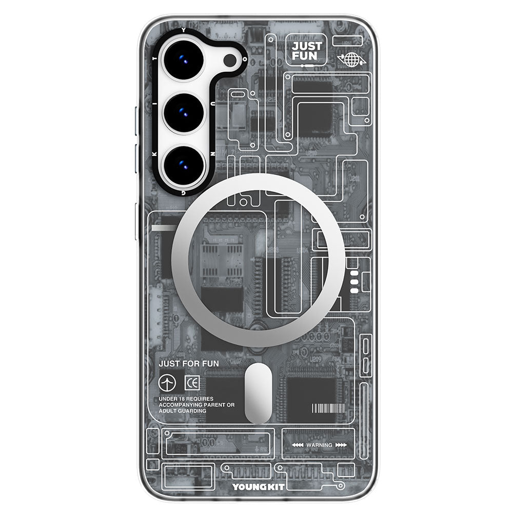 Galaxy S23 Plus Kılıf M-safe Şarj Özellikli YoungKit Technology Serisi Kapak