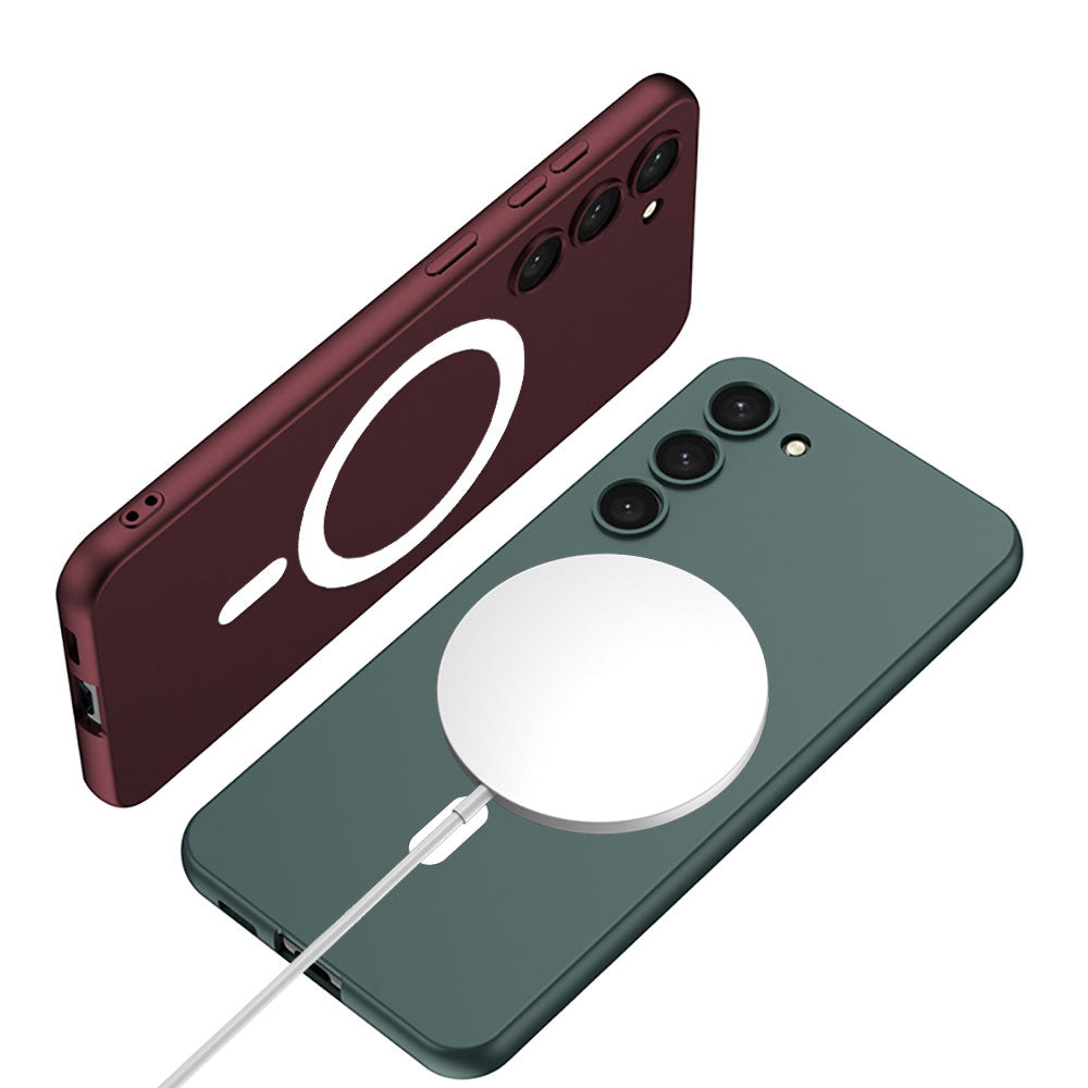 Galaxy S23 Plus Kılıf Wireless Şarj Özellikli Zore Kıpta M-safe Silikon Kapak