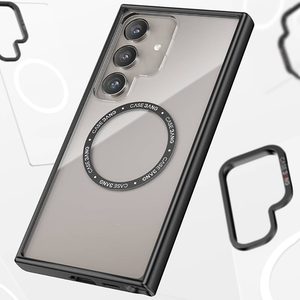 Galaxy S24 Plus Kılıf M-safe Şarj Özellikli Casebang Body Frame Kapak