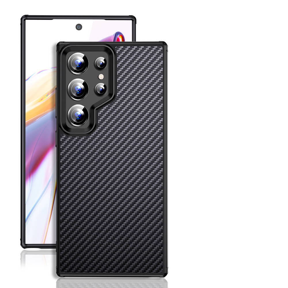 Galaxy S24 Ultra Kılıf Aramid Karbon Fiber M-safe Özellikli Wlons Radison Kapak