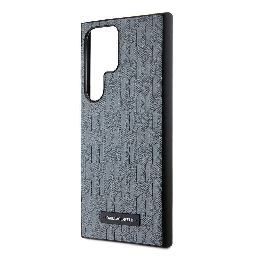 Galaxy S24 Ultra Kılıf Karl Lagerfeld Orjinal Lisanslı Saffiano Monogram Metal Logo Kapak