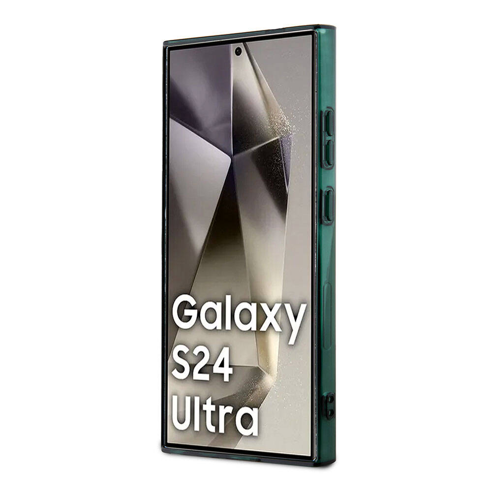 Galaxy S24 Ultra Kılıf Lacoste Orjinal Lisanslı M-safe Şarj Özellikli Çift Katmanlı Timsah Logolu Blend Monogram Kapak