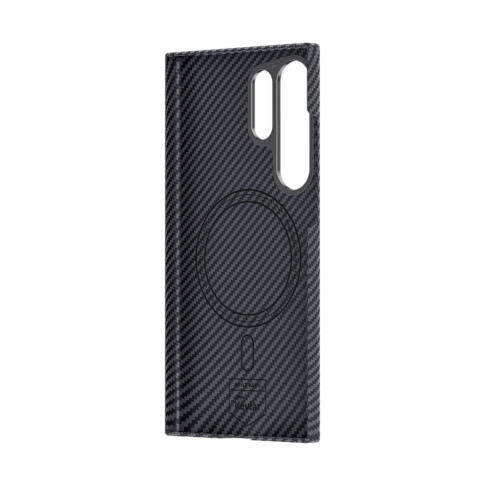 Galaxy S24 Ultra Kılıf M-safe Özellikli Karbon Fiber Benks Essential ArmorAir 600D Kevlar Kapak