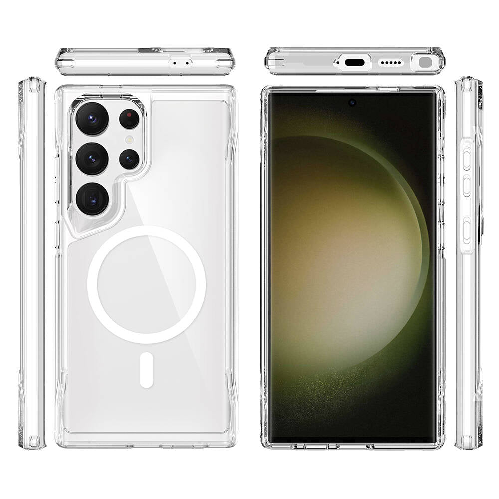 Galaxy S24 Ultra Kılıf Zore M-safe Şarj Özellikli T-Max M-safe Kapak