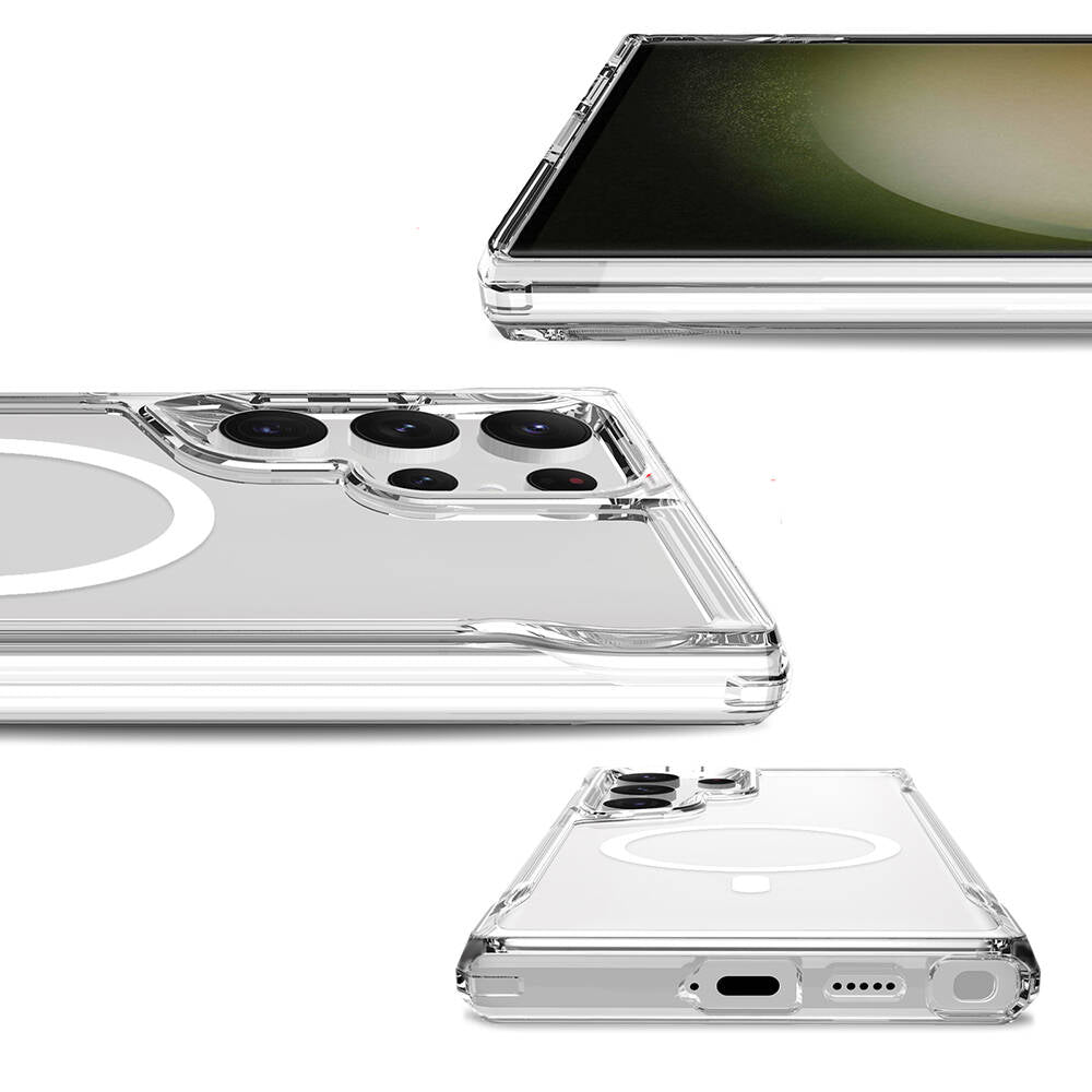 Galaxy S24 Ultra Kılıf Zore M-safe Şarj Özellikli T-Max M-safe Kapak