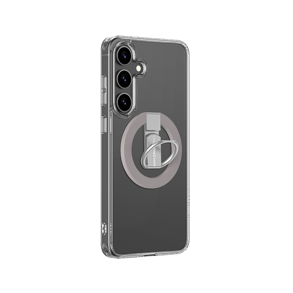 Galaxy S25 Kılıf M-safe Şarj Özellikli Yüzük Standlı Amazingthing Minimal Grip Serisi Kapak