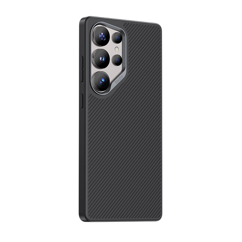 Galaxy S25 Ultra Kılıf Karbon Fiber M-safe Şarj Özellikli Benks Hybrid ArmorPro 600D Kevlar Kapak
