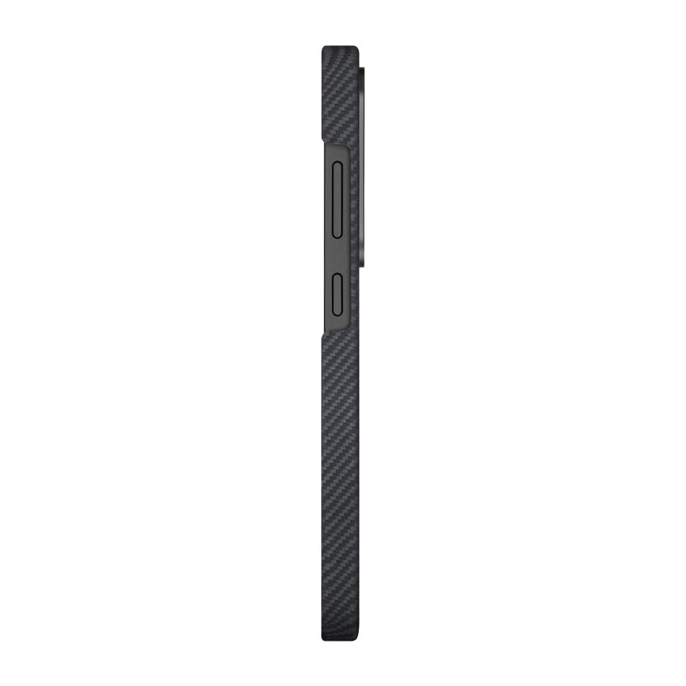 Galaxy S25 Ultra Kılıf M-safe Şarj Özellikli 600D Aramid Fiber Pitaka Ultra-Slim Classic Serisi Black-Grey Twill Kapak
