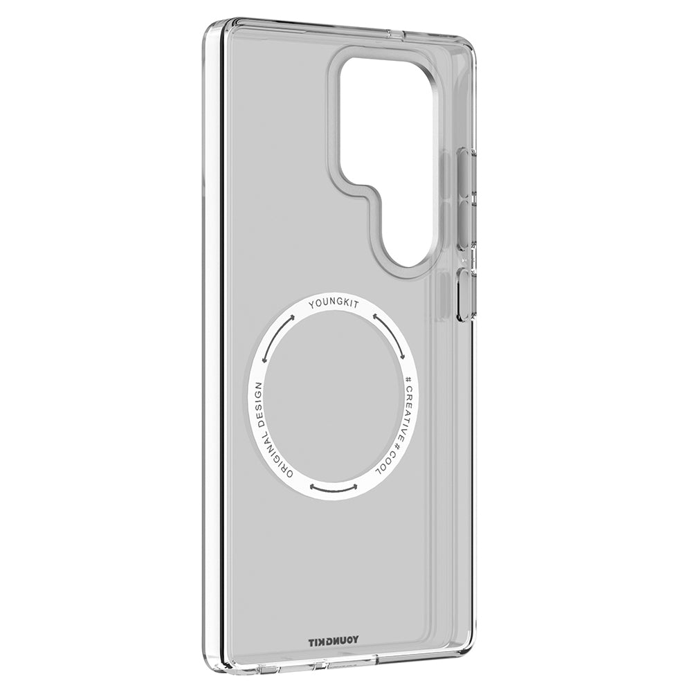 Galaxy S25 Ultra Kılıf M-safe Şarj Özellikli Şeffaf Youngkit Crystal Shield Serisi Kapak