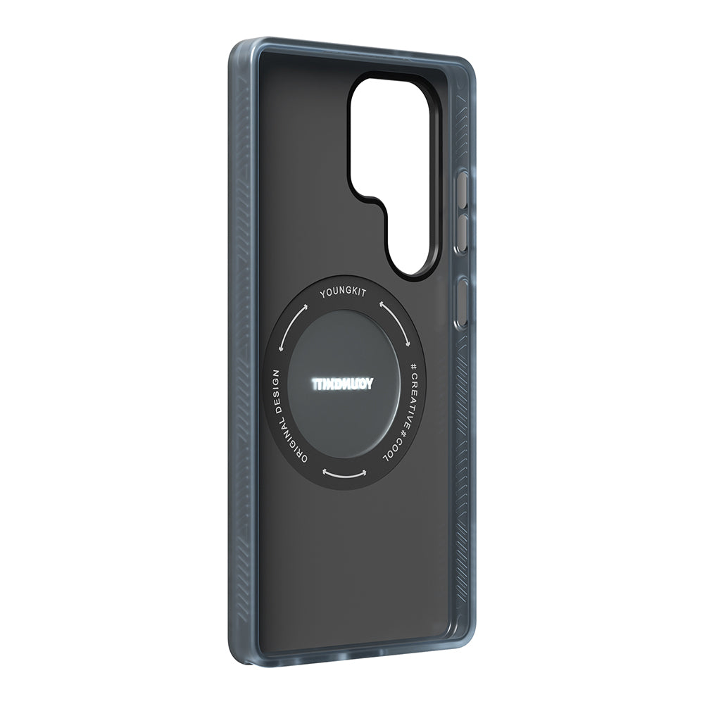 Galaxy S25 Ultra Kılıf M-safe Şarj Özellikli Youngkit 360° Standlı Technology Serisi Kapak
