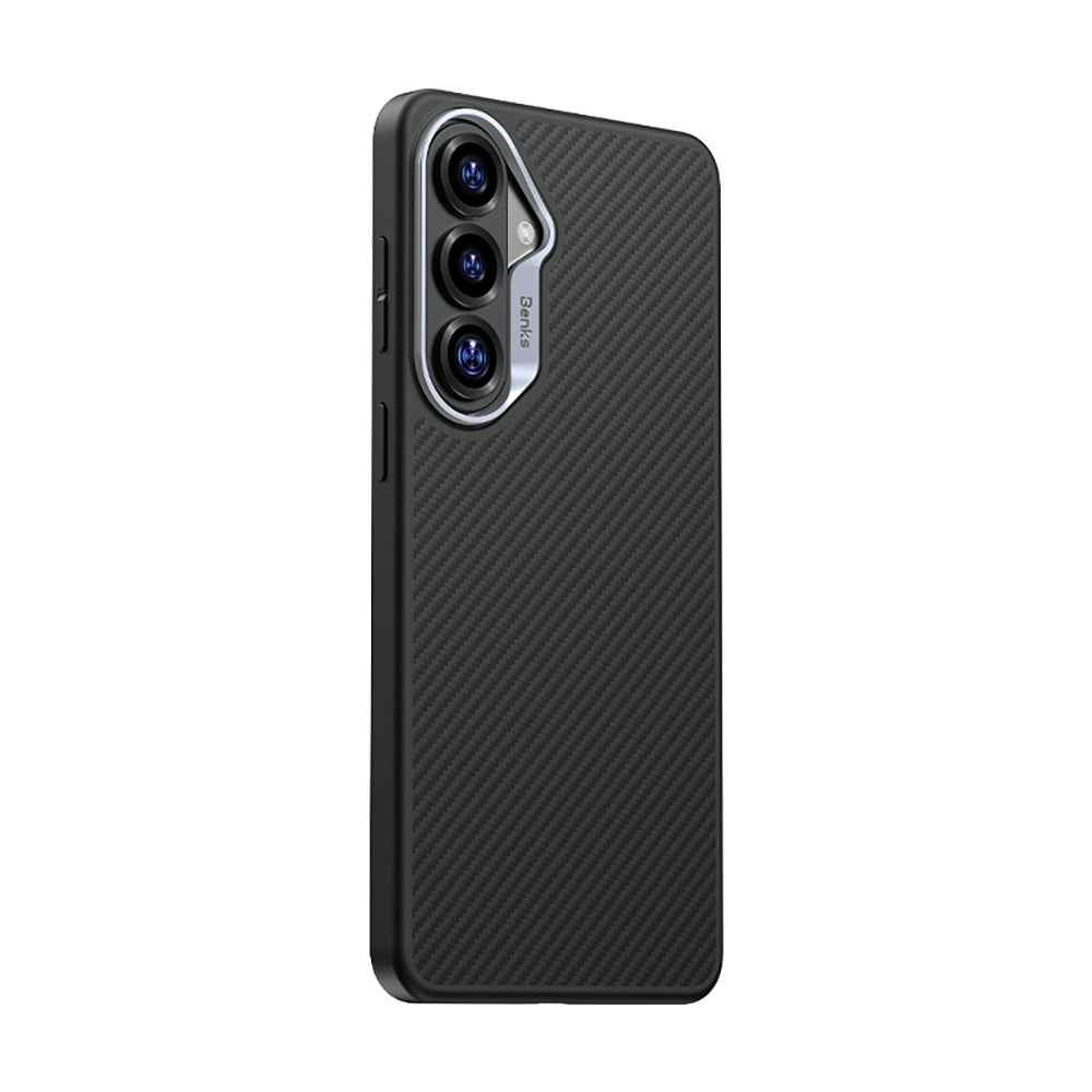 Galaxy S26 Kılıf Karbon Fiber M-safe Şarj Özellikli Benks Hybrid ArmorPro 600D Kevlar Kapak