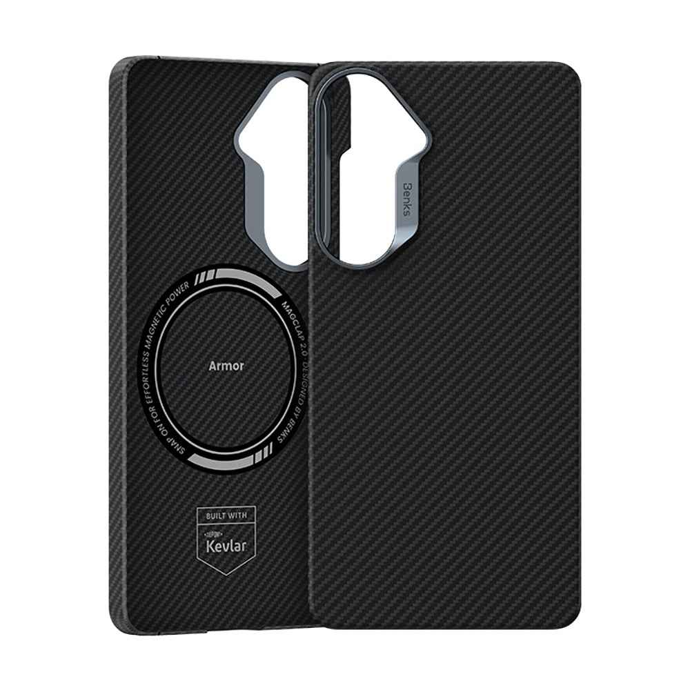 Galaxy S26 Plus Kılıf Benks M-safe Şarj Özellikli Magnetik ArmorAir 600D Kevlar Karbon Fiber Kapak