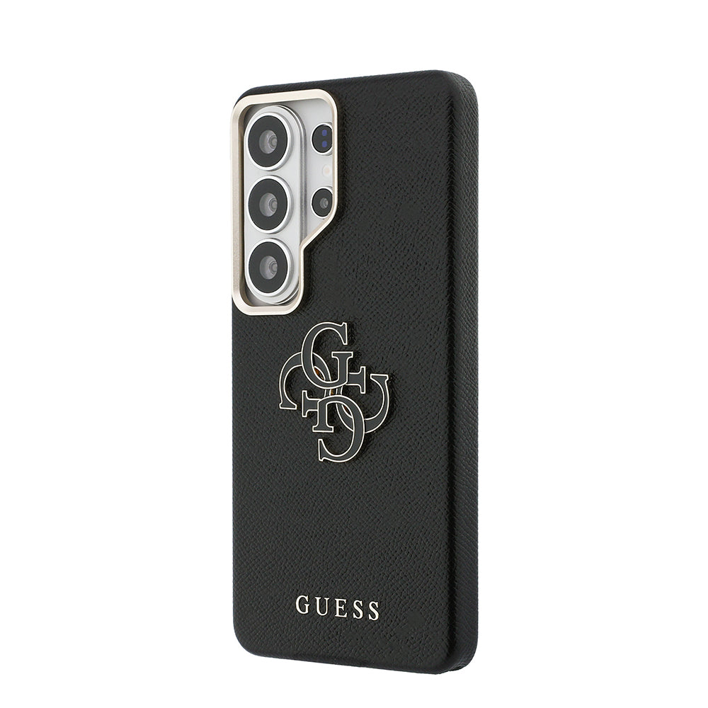 Galaxy S26 Ultra Kılıf Guess Orjinal Lisanslı Grained Yazı ve 4G Büyük Metal Logolu Kapak