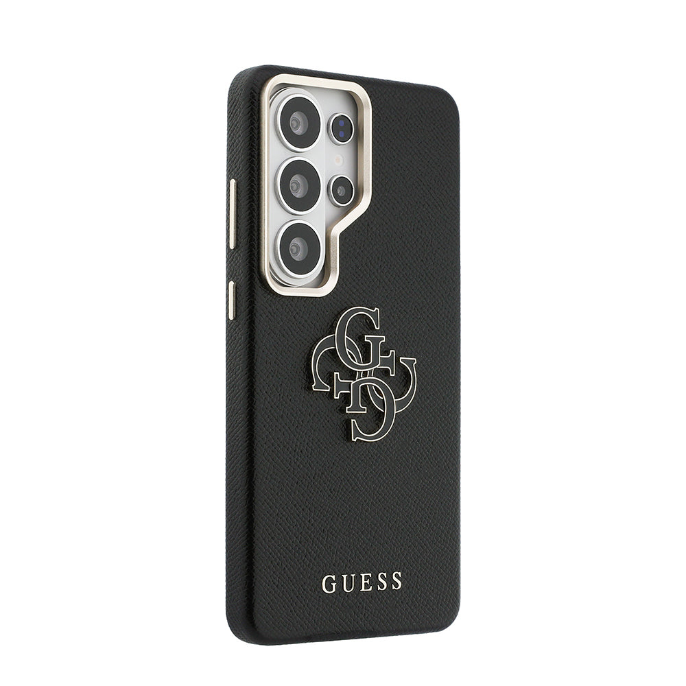 Galaxy S26 Ultra Kılıf Guess Orjinal Lisanslı Grained Yazı ve 4G Büyük Metal Logolu Kapak