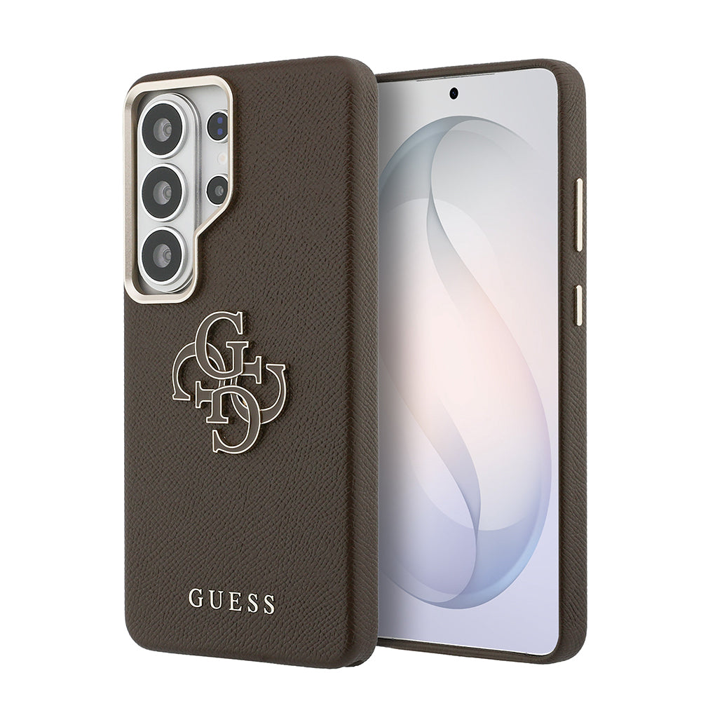 Galaxy S26 Ultra Kılıf Guess Orjinal Lisanslı Grained Yazı ve 4G Büyük Metal Logolu Kapak