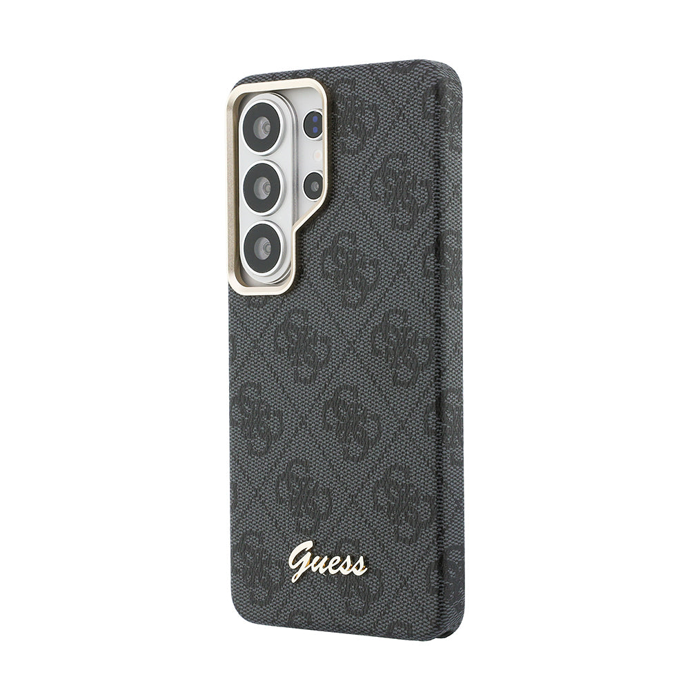 Galaxy S26 Ultra Kılıf Guess Orjinal Lisanslı M-safe Şarj Özellikli Script Yazı Logolu 4G Desenli Kapak
