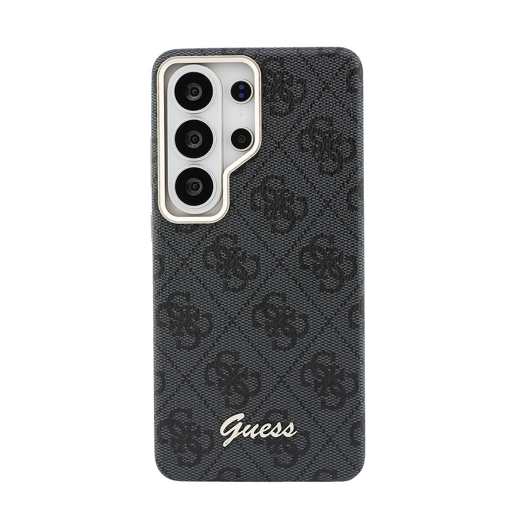 Galaxy S26 Ultra Kılıf Guess Orjinal Lisanslı M-safe Şarj Özellikli Script Yazı Logolu 4G Desenli Kapak
