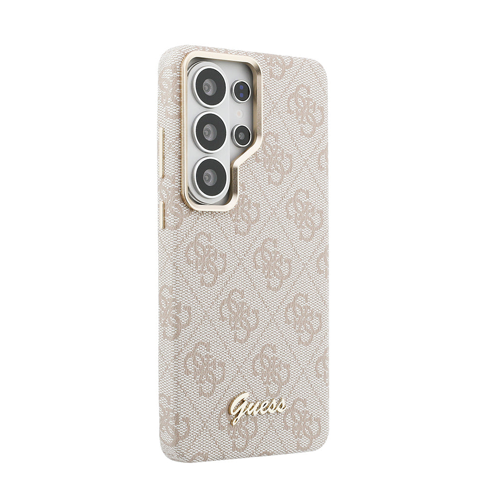 Galaxy S26 Ultra Kılıf Guess Orjinal Lisanslı M-safe Şarj Özellikli Script Yazı Logolu 4G Desenli Kapak